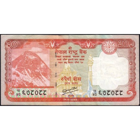 Népal - Pick 71 - 20 rupees - Série 47 - 2012 (2013) - Etat : TTB