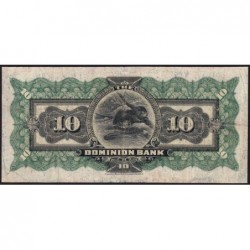 Canada - Pick S 1027a - 10 dollars - Sans série - 02/01/1925 - Etat : TB