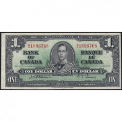Canada - Pick 58a - 1 dollar - Série A/A - 02/01/1937 - Etat : TTB+