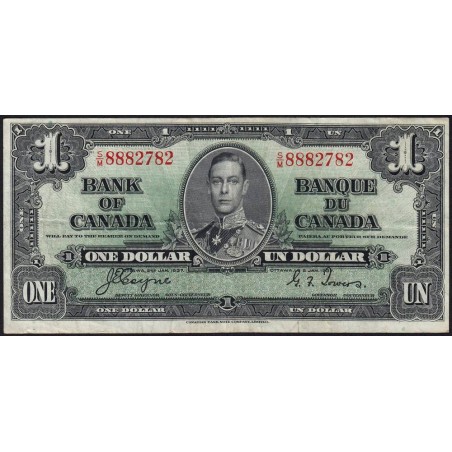 Canada - Pick 58e - 1 dollar - Série S/M - 02/01/1937 (1950) - Etat : TTB