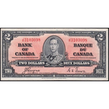 Canada - Pick 59c - 2 dollars - Série J/R - 02/01/1937 (1950) - Etat : TTB+