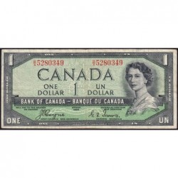 Canada - Pick 66a - 1 dollar - Série B/A - 1954 - Etat : TB