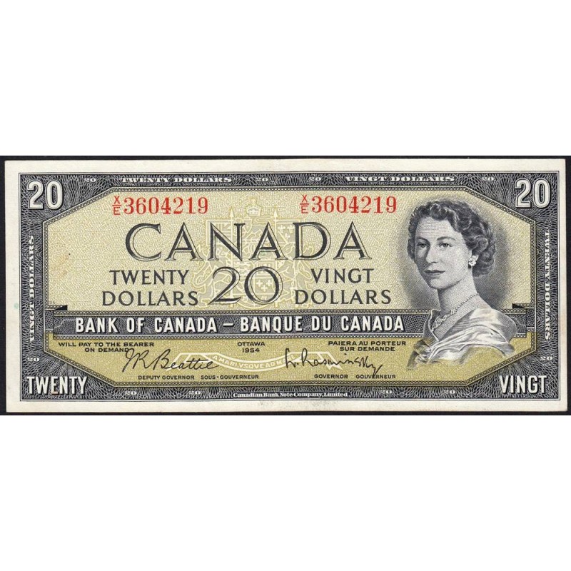 Canada - Pick 80b - 20 dollars - Série X/E - 1954 (1961) - Etat : SUP