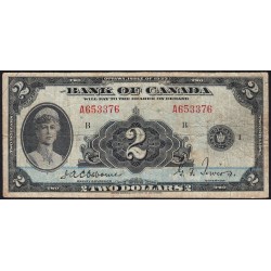 Canada - Pick 40 - 2 dollars - Série A - 1935 - Etat : TB-