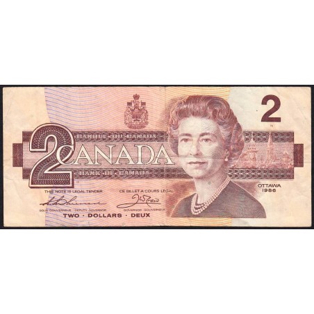 Canada - Pick 94b_1 - 2 dollars - Série BRM - 1986 (1988) - Etat : TB