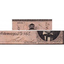 Etats Conf. d'Amérique - Pick 69 - 20 dollars - Lettre A - Série 1 - 17/02/1864 - Etat : TTB+ à SUP