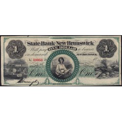 Etats Unis - New-Jersey - New Brunswick - 1 dollar - Lettre D - 23/04/1860 - Etat : SUP