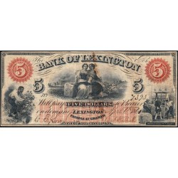 Etats Unis d'Amérique - Caroline du Nord - 5 dollars - Lettre B - 06/04/1861 - Etat : TTB-