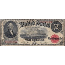Etats Unis d'Amérique - Pick 188_3 - 2 dollars - Série B A - 1917 - Etat : TB-