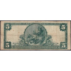 Etats Unis - Pennsylvanie - 5 dollars - Série B E - 1919 - Etat : TB-