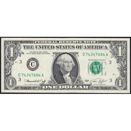 Etats Unis - Pick 455 - 1 dollar - Série C A - 1974 - Philadelphie - Etat : NEUF