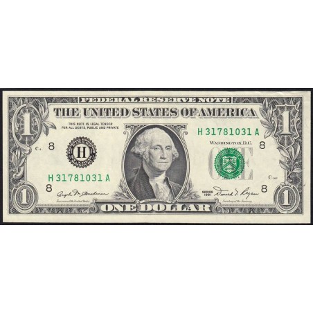 Etats Unis - Pick 468a - 1 dollar - Série H A - 1981 - Saint Louis - Etat : SPL