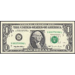 Etats Unis - Pick 496a_2 - 1 dollar - Série G L - 1995 - Chicago - Etat : NEUF