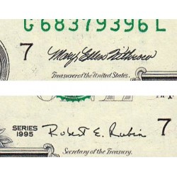 Etats Unis - Pick 496a_2 - 1 dollar - Série G L - 1995 - Chicago - Etat : NEUF