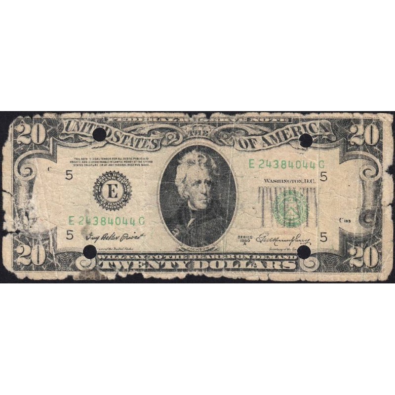 Etats Unis - Pick 440a - 20 dollars - Série E G - 1950 A - Richmond - Faux billet - Etat : AB