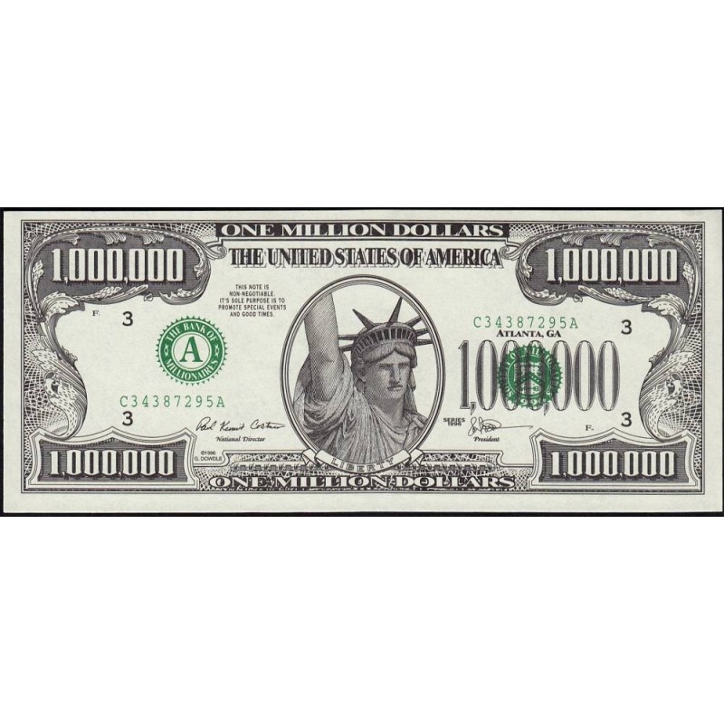 Etats Unis - 1'000'000 dollars - Série C A - 1996 - Atlanta - Etat : NEUF