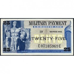 Etats Unis - Militaire - Pick M93 - 25 cents - Séries 692 - 07/10/1970 - Etat : pr.NEUF