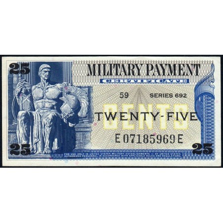 Etats Unis - Militaire - Pick M93 - 25 cents - Séries 692 - 07/10/1970 - Etat : pr.NEUF