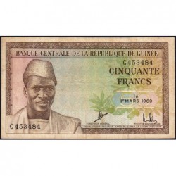 Guinée - Pick 12a_1 - 50 francs - Série C - 01/03/1960 - Etat : TB+
