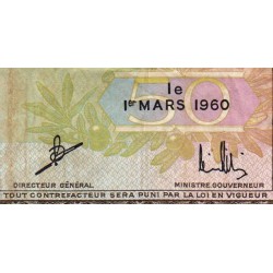Guinée - Pick 12a_2 - 50 francs - Série DG - 01/03/1960 - Etat : TB