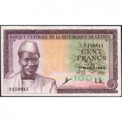 Guinée - Pick 13a_1 - 100 francs - Série V - 01/03/1960 - Etat : TTB+