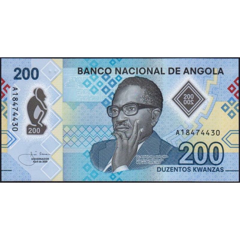 Angola - Pick 160 - 200 kwanzas - Série A - 04/2020 - Polymère - Etat : NEUF