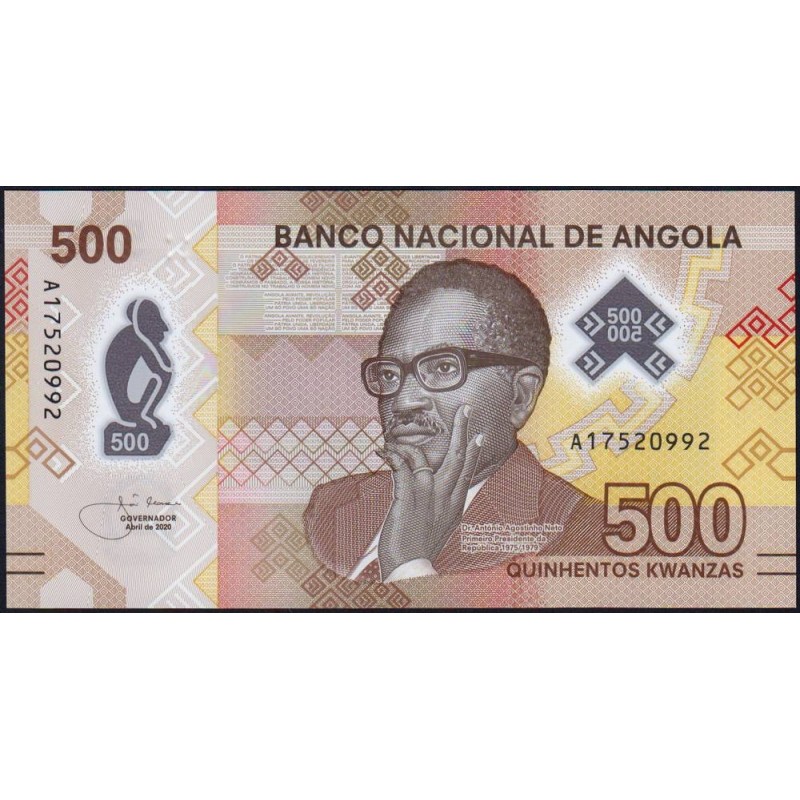 Angola - Pick 161a - 500 kwanzas - Série A - 04/2020 - Polymère - Etat : NEUF