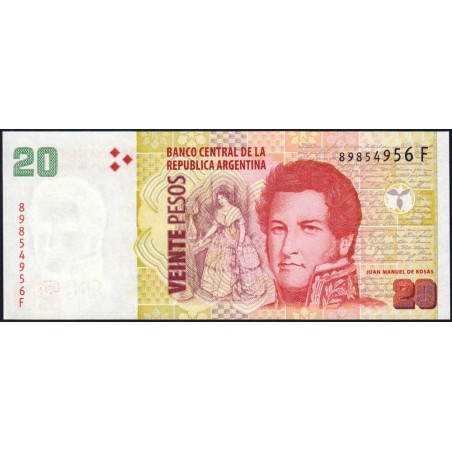 Argentine - Pick 355c - 20 pesos - Série F - 2016 - Etat : NEUF