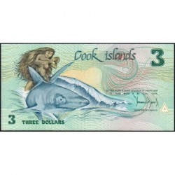 Cook (îles) - Pick 3 - 3 dollars - Série AAS - 1987 - Etat : NEUF