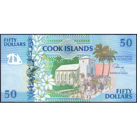 Cook (îles) - Pick 10a - 50 dollars - Série AAA - 1992 - Etat : pr.NEUF