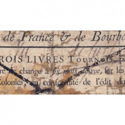 Isles de France & de Bourbon - Kolsky 505 - 3 livres tournois - 07/1768 - Etat : TB