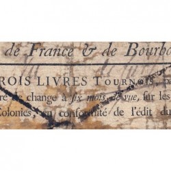 Isles de France et Bourbon - Kolsky 505 - 3 livres tournois - 07/1768 - Etat : TB