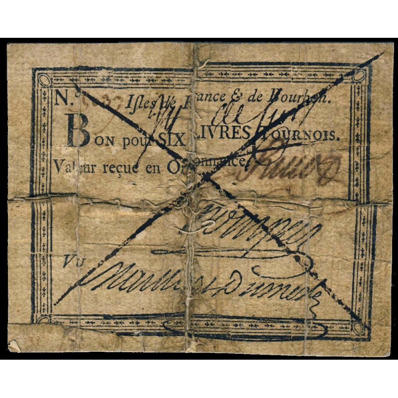 Isles de France et Bourbon - Kolsky 515 - 6 livres tournois - 1772 - Etat : TB