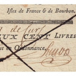 Isles de France et Bourbon - Kolsky 532 - 200 livres tournois - 1776 - Etat : TB+ à TTB