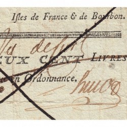 Isles de France et Bourbon - Kolsky 532 - 200 livres tournois - 1776 - Etat : TTB