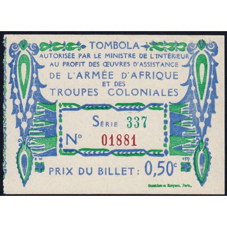 1917 - Armée d'Afrique et Troupes coloniales - 50 centimes - Etat : SPL