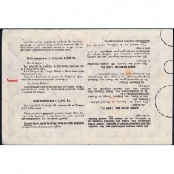 Congo Belge - Loterie - 1947 - 16e tranche - 1/10ème - Etat : SUP