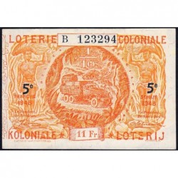 Congo Belge - Loterie - 1948 - 5e tranche - 1/10ème - Etat : NEUF