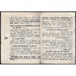 Congo Belge - Loterie - 1948 - 6e tranche - Entier - Etat : TTB
