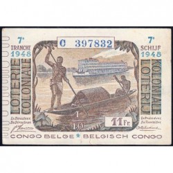 Congo Belge - Loterie - 1948 - 7e tranche - 1/10ème - Etat : SUP+