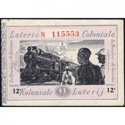 Congo Belge - Loterie - 1948 - 12e tranche - 1/10ème - Etat : TTB+