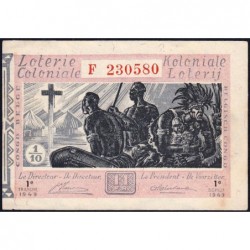 Congo Belge - Loterie - 1949 - 1e tranche - 1/10ème - Etat : SUP