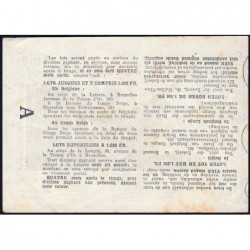 Congo Belge - Loterie - 1949 - 2e tranche - 1/10ème - Etat : TTB+