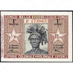 Congo Belge - Loterie - 1950 - 1e tranche - 1/10ème - Etat : SPL+