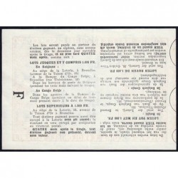 Congo Belge - Loterie - 1950 - 9e tranche - 1/10ème - Etat : SUP-