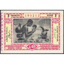 Congo Belge - Loterie - 1953 - 3e tranche - 1/10ème - Etat : SPL