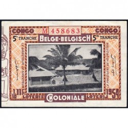 Congo Belge - Loterie - 1954 - 5e tranche - 1/10ème - Etat : TTB+