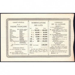 Algérie - Billet de loterie - 1 franc - 19/07/1881 - Etat : SUP