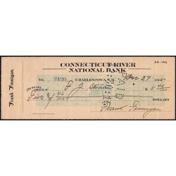 Etats Unis d'Amérique - Chèque - Connecticut River National Bank - 1915 - Etat : SUP