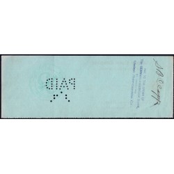 Etats Unis - Chèque - The First National Bank Buchanan - 1907 - Etat : SUP